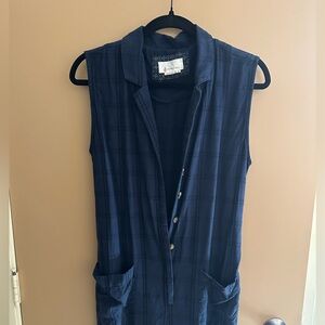 Anthropologie Button-Up Sleeveless Pantsuit